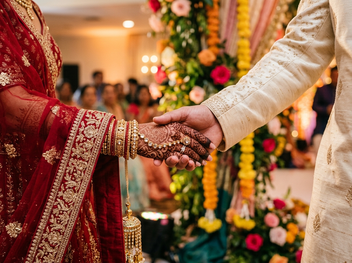 Indian Wedding Couple Hands